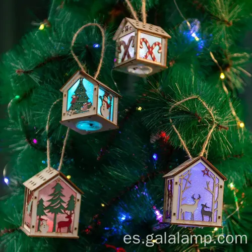 Encantadora lámpara de rompecabezas de Santa House